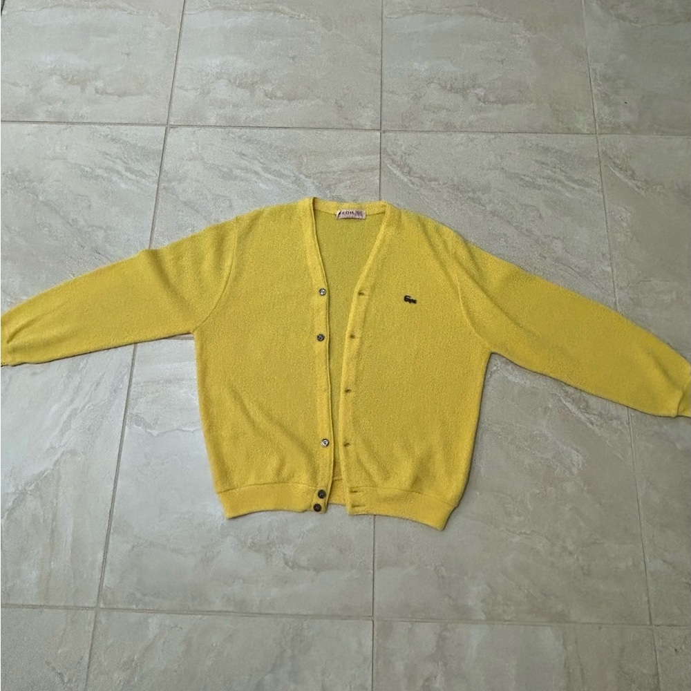 Izod Lacoste Women's Yellow Cardigan Sweater